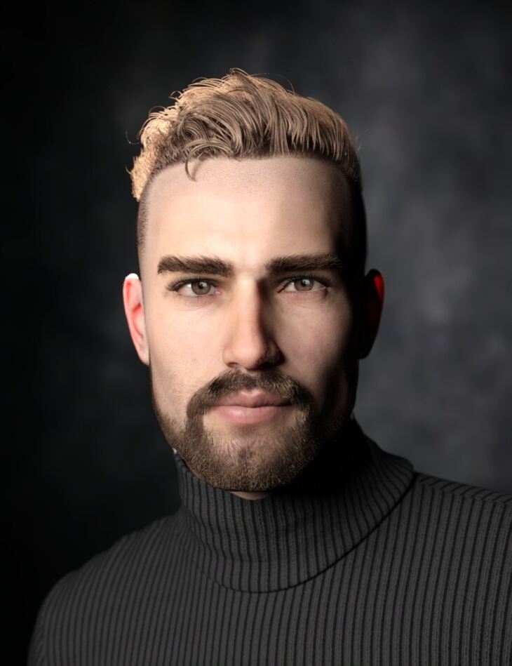 Raker Short Hair And Beard For Genesis 8 And 8.1 Males – Render-State