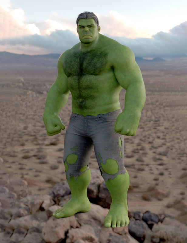 MCU Hulk For G8M – Render-State