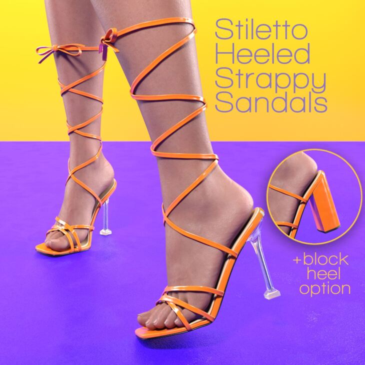 Stiletto Heeled Strappy Sandals for G8F&G9 – Render-State