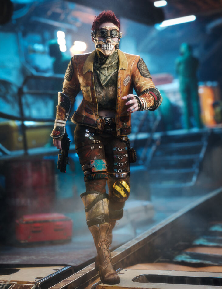 Wasteland Outfit for Genesis 9 and 8 - Render-State