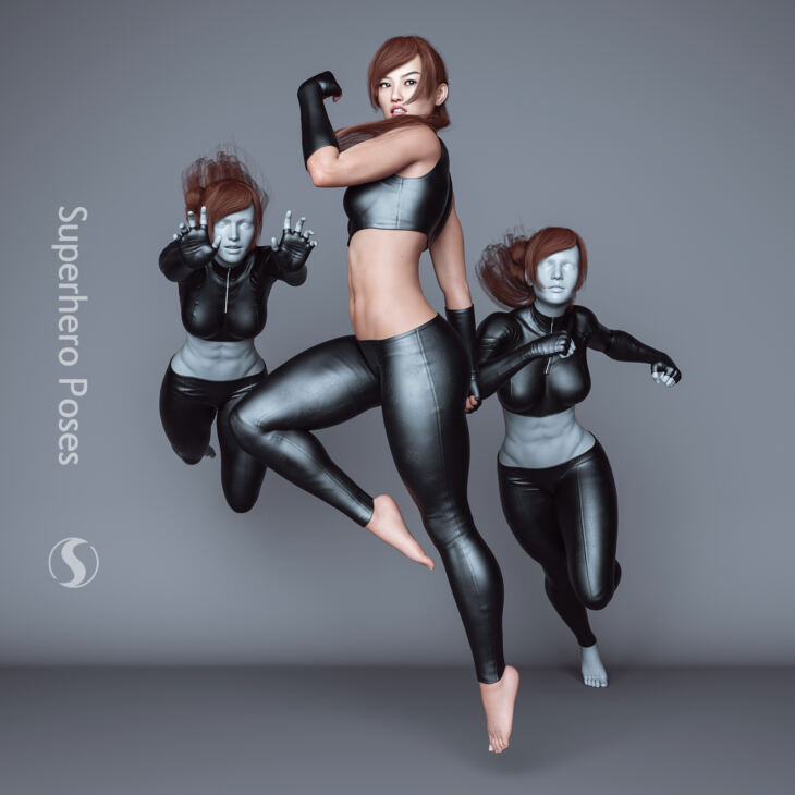 SuperHero Poses for Genesis 2 Female(s) | Drawing poses, Art poses, Figure  drawing poses