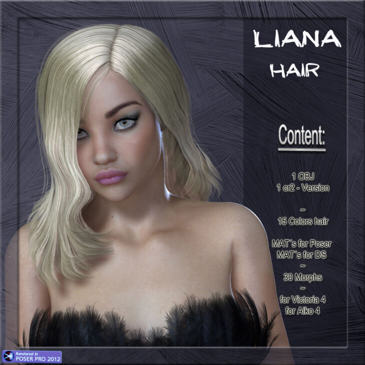 Liana Hair for V4 – Render-State