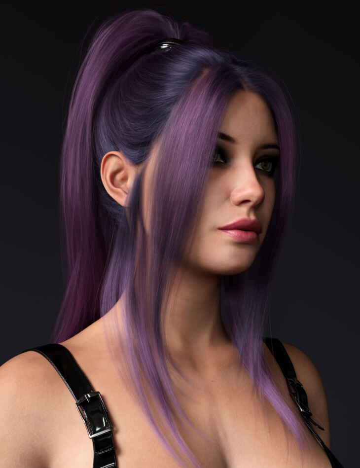 3-in1 Gothic Style Ponytail Hair Color Expansion - Render-State