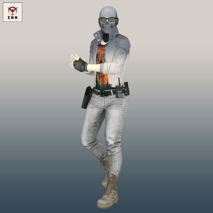 COD - Ghost Senpai Outfit For Genesis 8 Male - Render-State