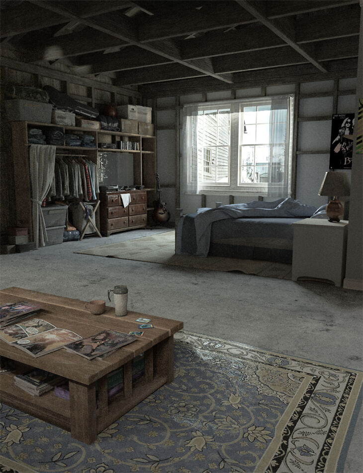 TLoU2 Ellie's Room Daz Environment - Render-State