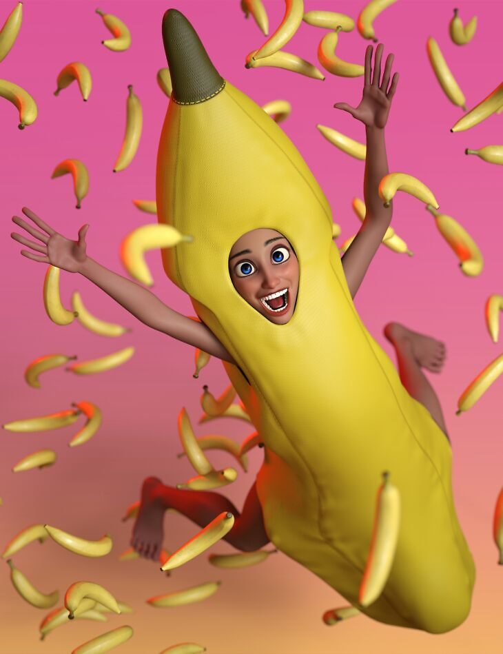 dForce Banana Suit Outfit for Genesis 9 - Render-State