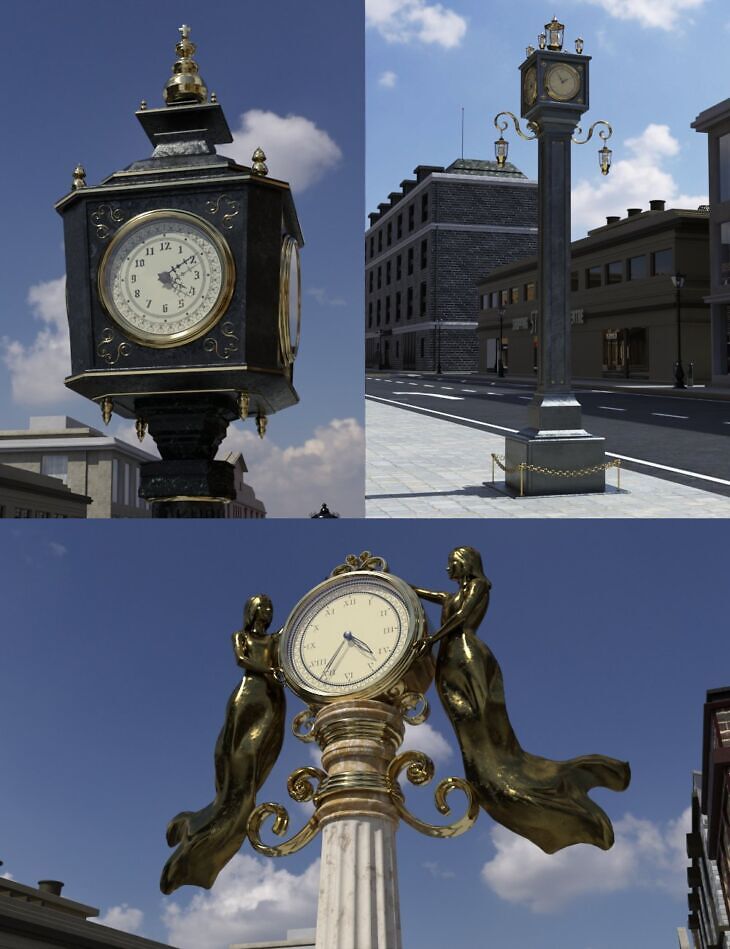 Street Clocks - Render-State