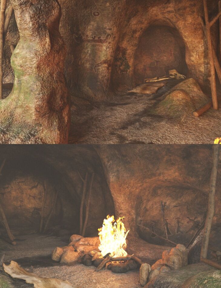 XI Neanderthal Cave - Render-State