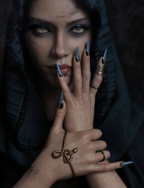 FK Manicure Muse Gothic Morphs and Materials MR for Genesis 9