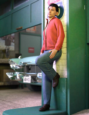 dForce 50s Rebel Outfit for Genesis 9